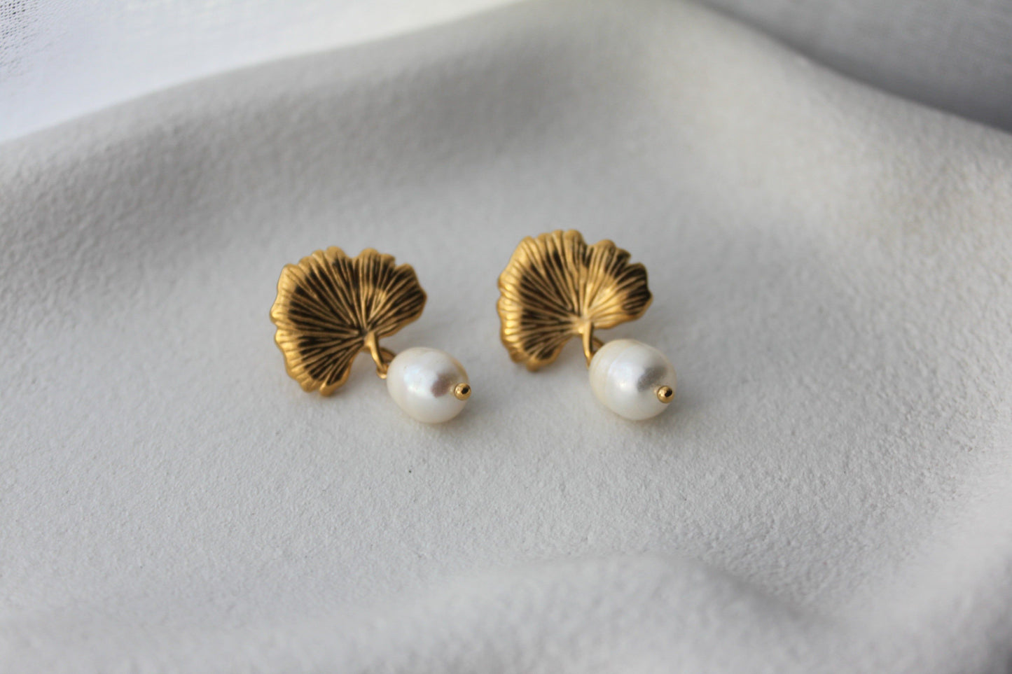 Gold Plated Freshwater Pearl Earrings
