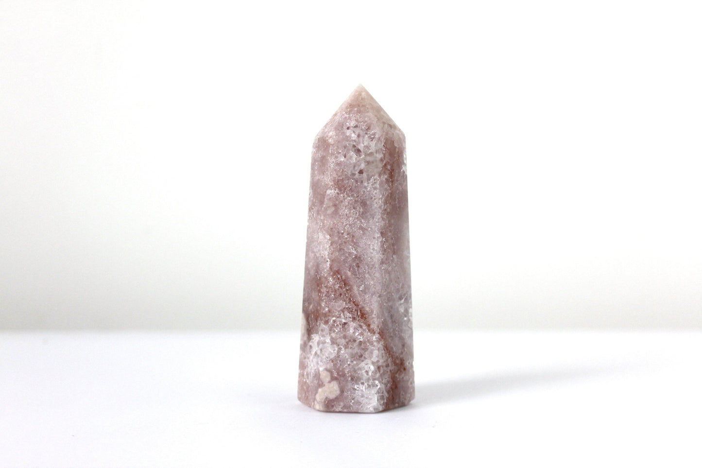 Pink Flower Agate Tower