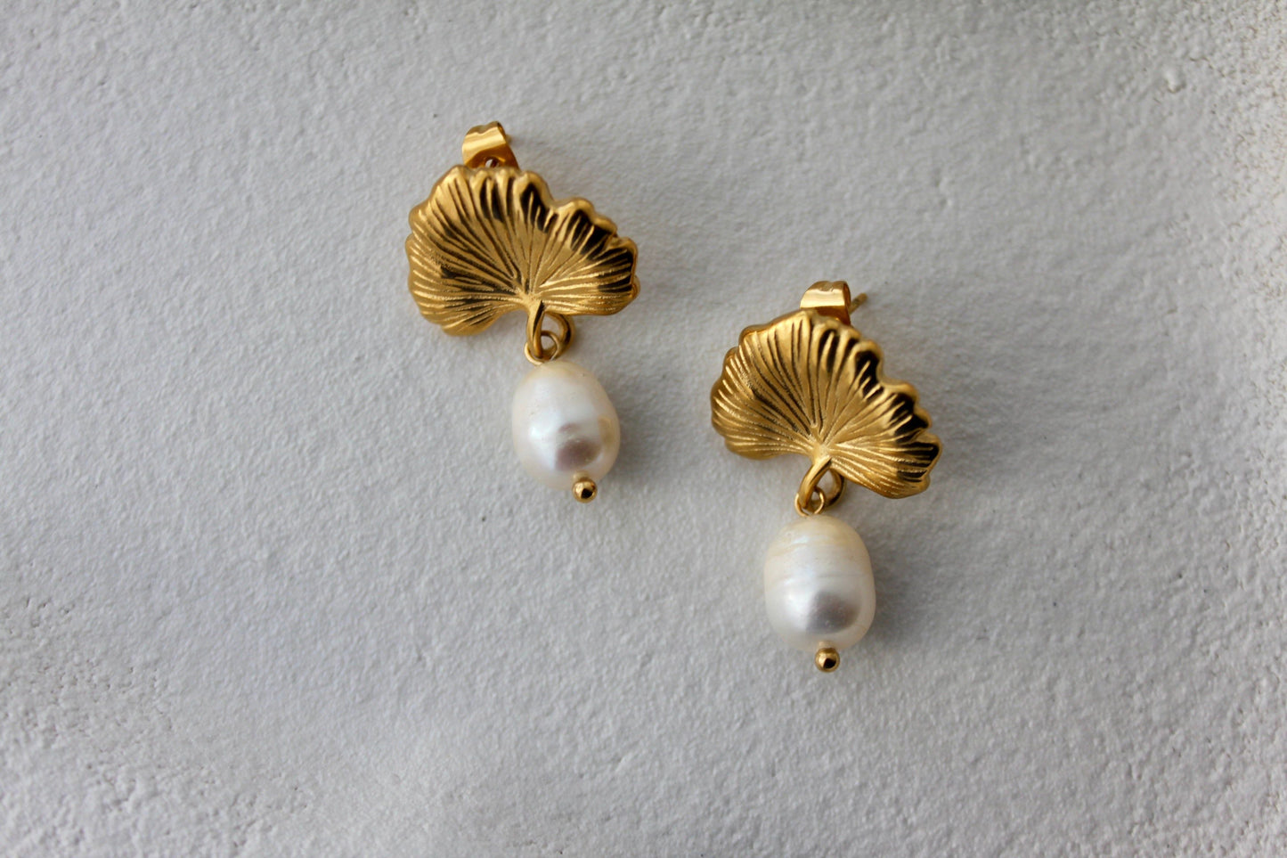 Gold Plated Freshwater Pearl Earrings