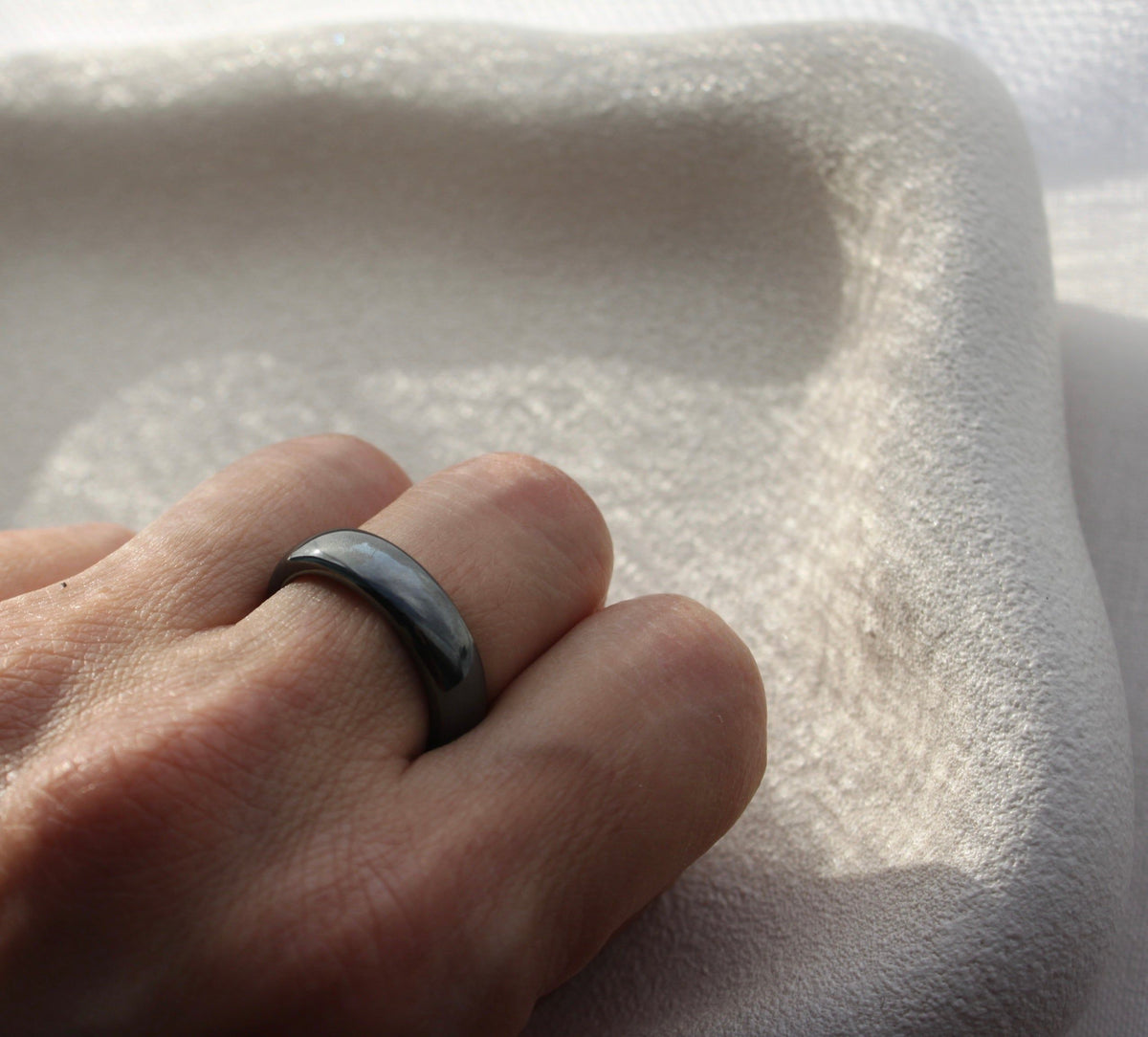 Hermite Rings Hematite Ring – Heavenly Stones